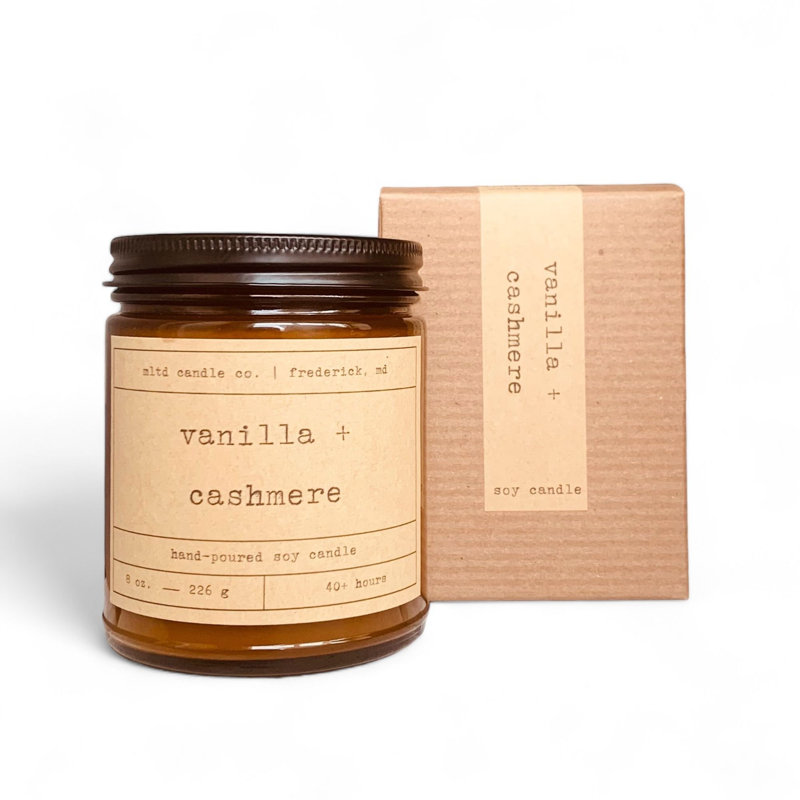 Vanilla + Cashmere Scented Soy Candle