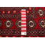 Tapis rouge foncé en laine noué à la main de conception unique 8 pi 1 po x 9 pi 9 po Cactier New Age