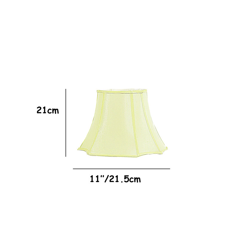 20cm H Silk Bell Lamp Shade ( Screw On ) in Cream