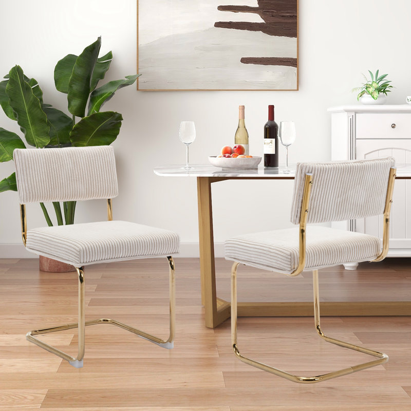 Chaise d'appoint en tissu, Beige