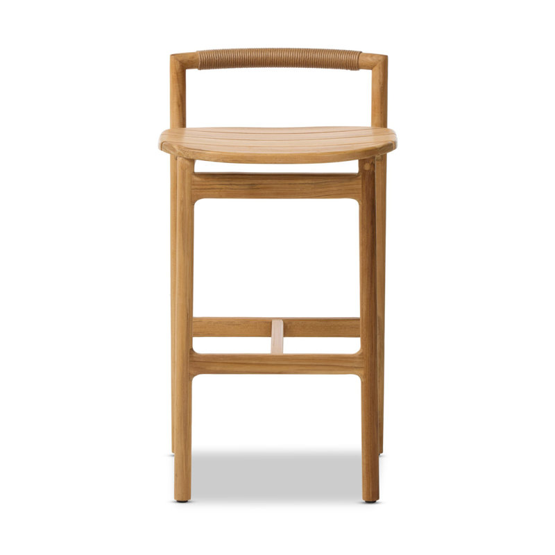 Tabouret d'extérieur Baden-Teck sablé-FSC-Comptoir, 23.81"