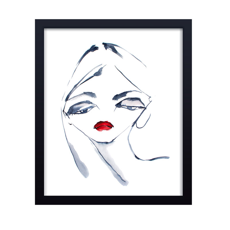 Dalia Print by Chauncey Jacks, 16" H x 12" W x 1.125" D, Framed Print, Black