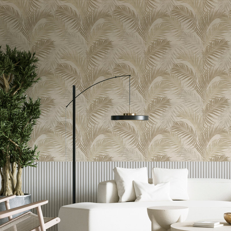 Palma 10.05m x 53cm Matte Wallpaper Roll, Bronze/Brown