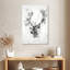 Tête de wapiti en noir et blanc-108232792