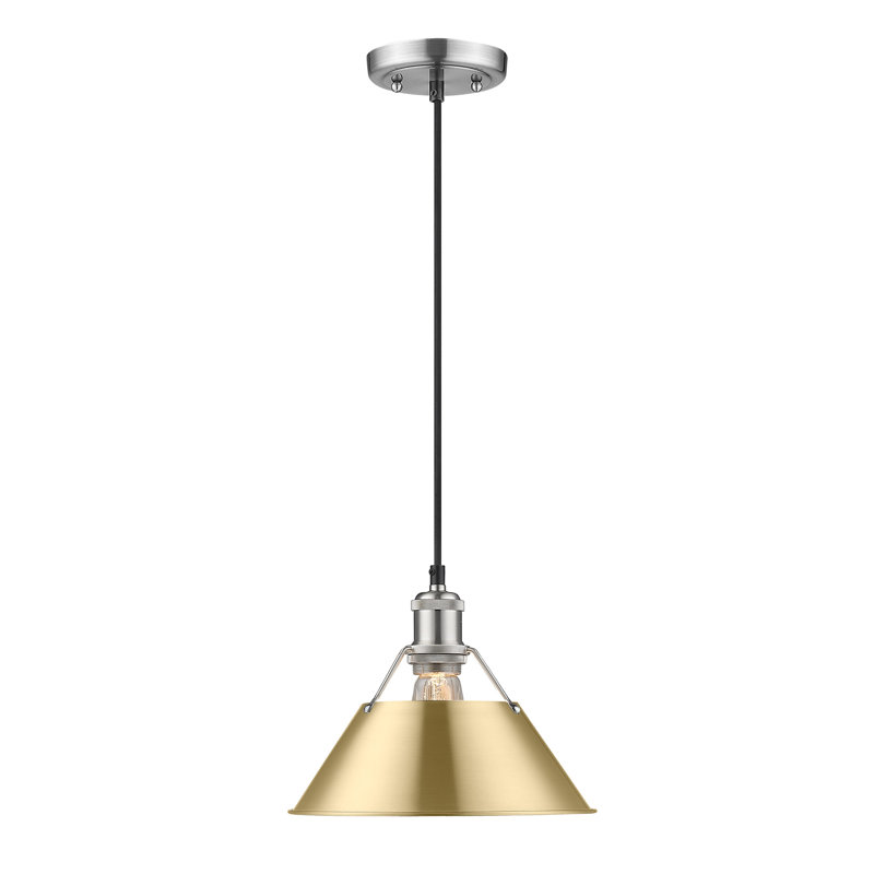 Weatherford 1 - Light Pendant, Pewter, 130" H x 10" W x 10" D, Brushed Champagne Bronze