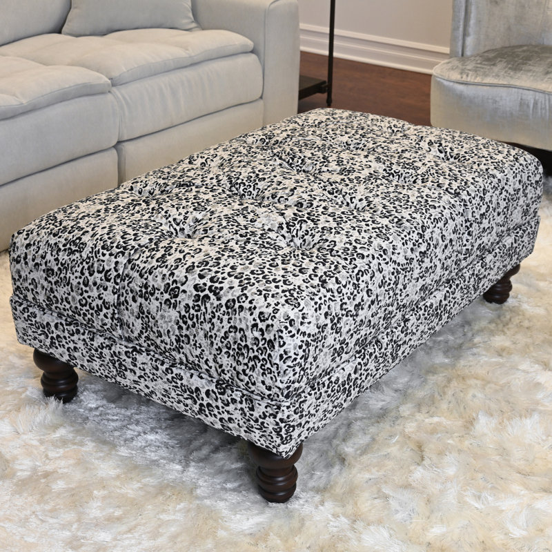 Repose-pieds Emmeline, Mélange de polyester gris foncé