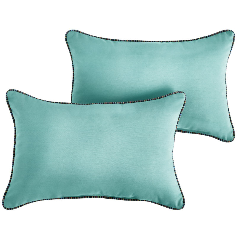 Selene Outdoor Reversible Throw Pillow, 12" x 18", Crimson