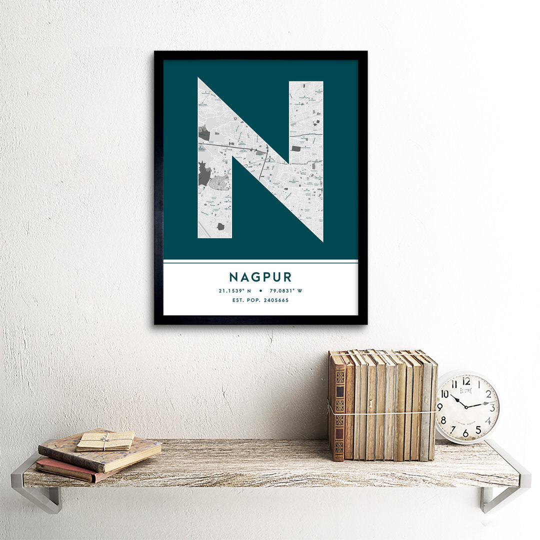 Nagpur India City - Single Picture Frame Typography