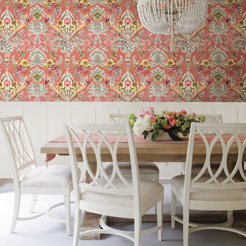 Kelleia 10.06m x 52.07cm Semi-Gloss Wallpaper Roll, Pink