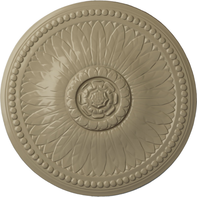 Endurathane Valletta Ceiling Medallion, 18"OD x 3 1/2"ID x 1"P (Fits Canopies up to 3 1/2"), Hand-Painted Flash Copper Finish