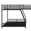 L-Shaped Twin Over Full Size Bunk Bed With Twin Size Loft Bed，Bed With Built-In Desk And Slide