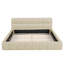 Grand lit plateforme tapissier avec tissu épais et lit au sol avec structure solide-141707112