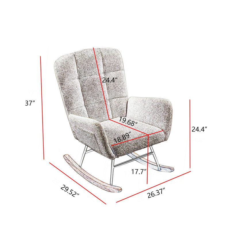 Fauteuil à bascule Teddy