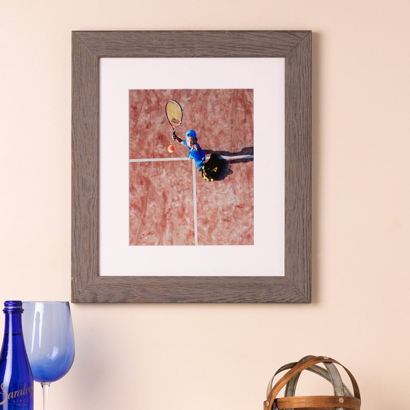 Cadre photo en bois vieilli Braedon, 19 po x 19 po