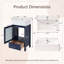 Meuble-lavabo autoportant de 20 po en bleu avec lavabo intégré en céramique blanc, porte à fermeture en douceur, assemblage requis-133711756