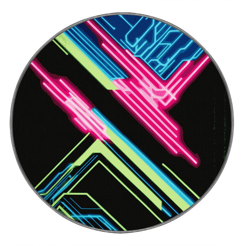 Fluorescent Echo Rug, Round 3'