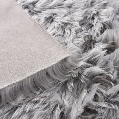 Tapis à poils longs en fausse peau de mouton, collection American Homes Heustis, tapis en fausse fourrure, tapis, tapis de salon pour chambre à coucher