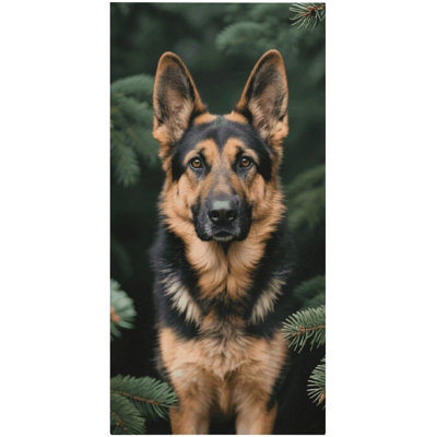 Quick Dry Microfiber German Shepherd Beach Towel, 32 x 63 in