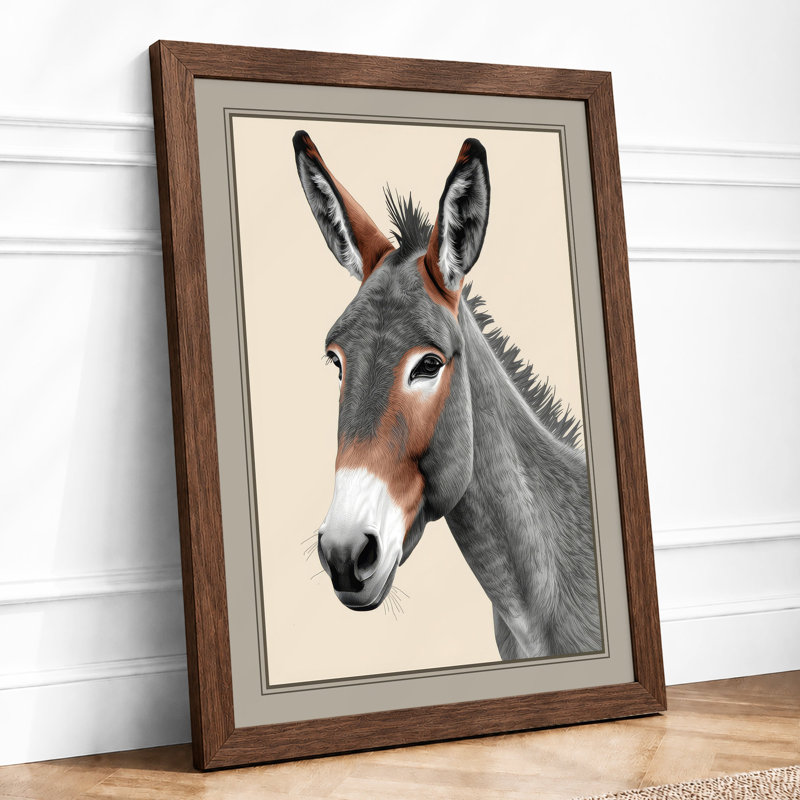 Gentle Donkey Rustic - Print, Walnut, A1 - 84.1 x 59.4 cm