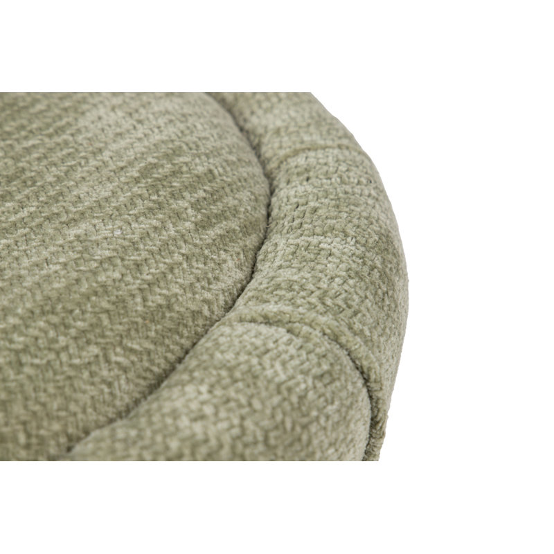 VELVET PUFF 40X40x44 CM, Green, Grey