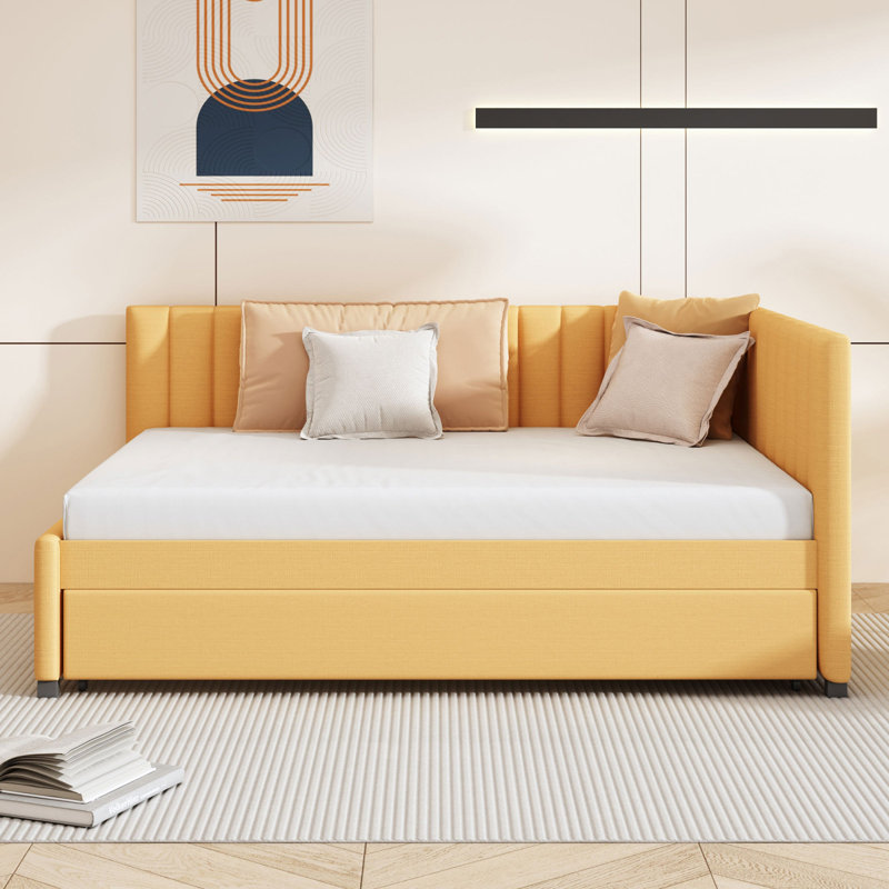 Lit de jour en tissu d'ameublement (beige), Beige