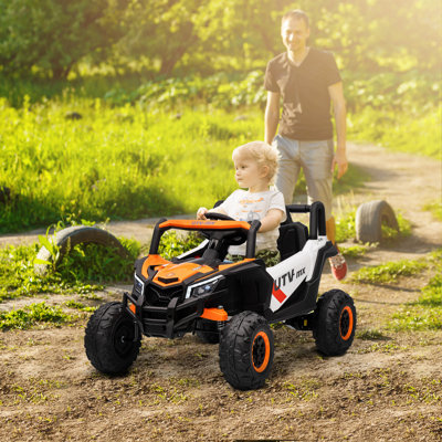 12V Kids Ride On Car with Remote Control, for Aged 3-5 Years, Orange