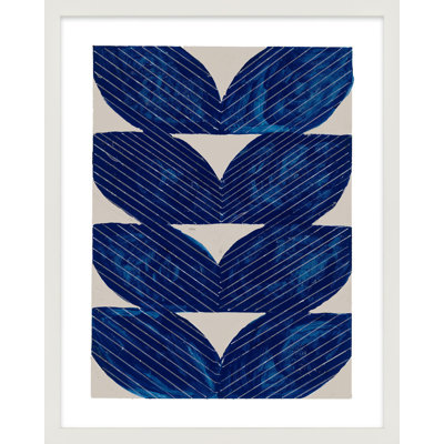 Blue Chevron "Navy Chevron" Painting