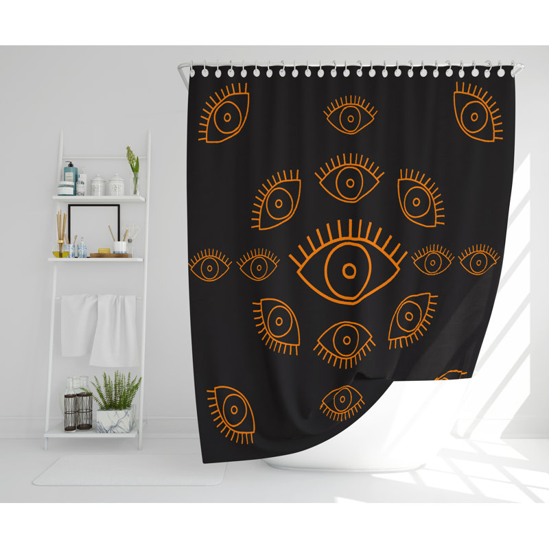 Runulf Polyester Shower Curtain Set, 177cm H x 177cm W