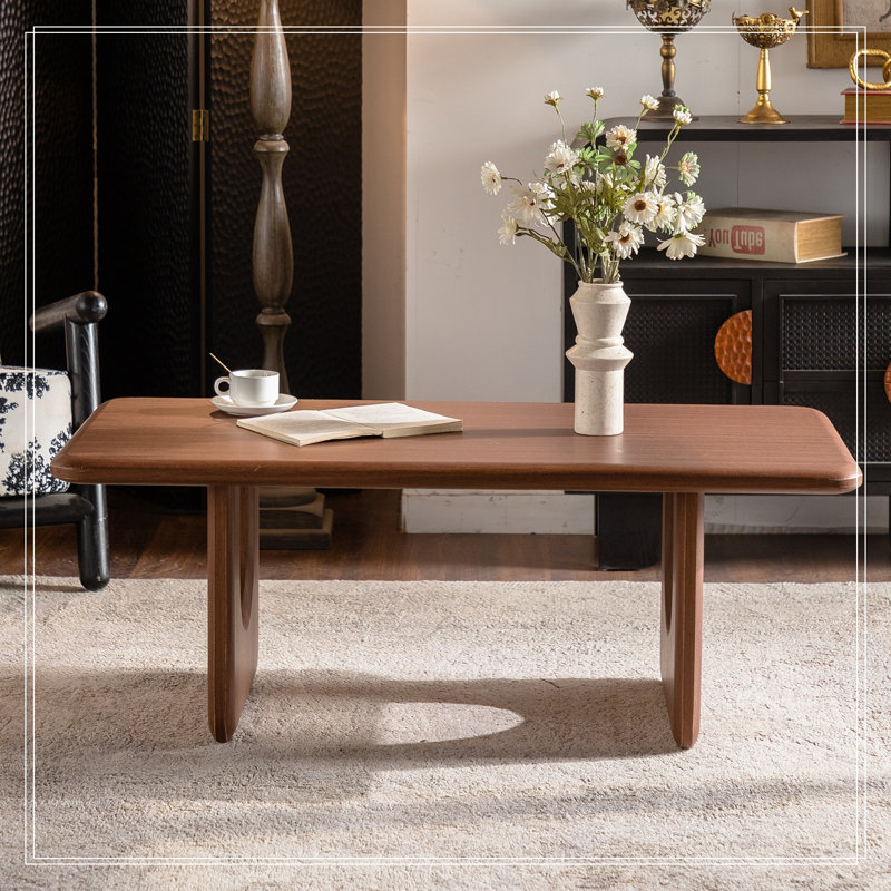 Chaise rectangulaire en bois Strattford avec pieds en forme de U