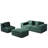 86'' L Shaped Couch With Armrest Organizer,3 Seats Sofas With Movable Ottoman,Comfy Sectional Sofa With Thick Cushion,Linen Sectional Couches For Living Room,Bedroom,Apartment,Dark Green-1470670251