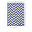 Tapis bleu en laine à chevrons crocheté à la main-16363698