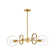 Alexandro 4 - Light Fabric Dimmable Sputnik Modern Linear Chandelier