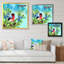 Bouvreuil sur une branche de genévrier - Peinture-730759750-730759751