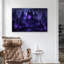 Château gothique sombre avec vitraux violets lumineux - Toile murale fantastique et effrayante pour l'Halloween-465218789