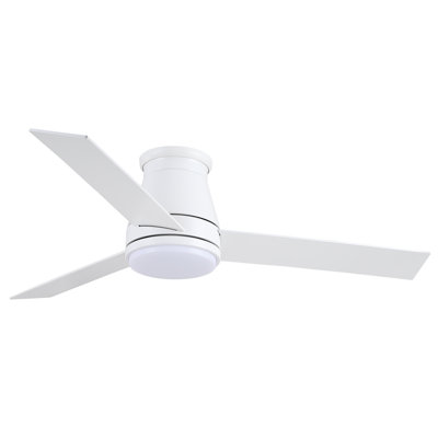 Amici Modern 48'' Flush Mount Ceiling Fan with LED Lights and Remote Control