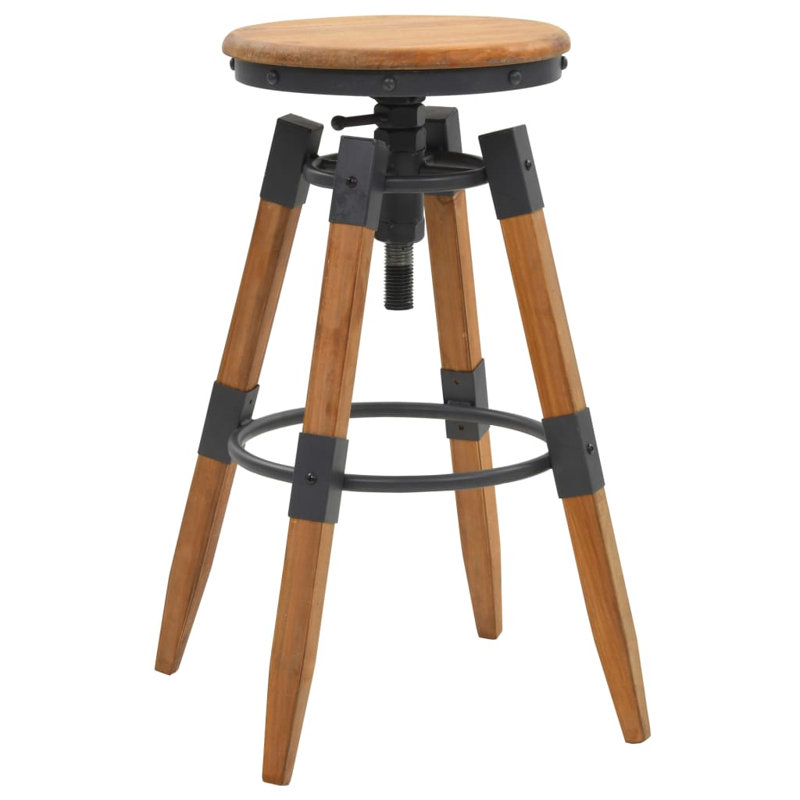 Tabourets de bar Williston Forge 2 pièces en bois de sapin massif