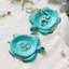 Ensemble de 2 plateaux en métal turquoise