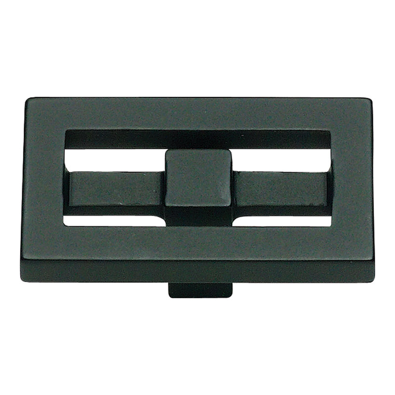 Nobu 1 3/4" Length Rectangle Knob, Black