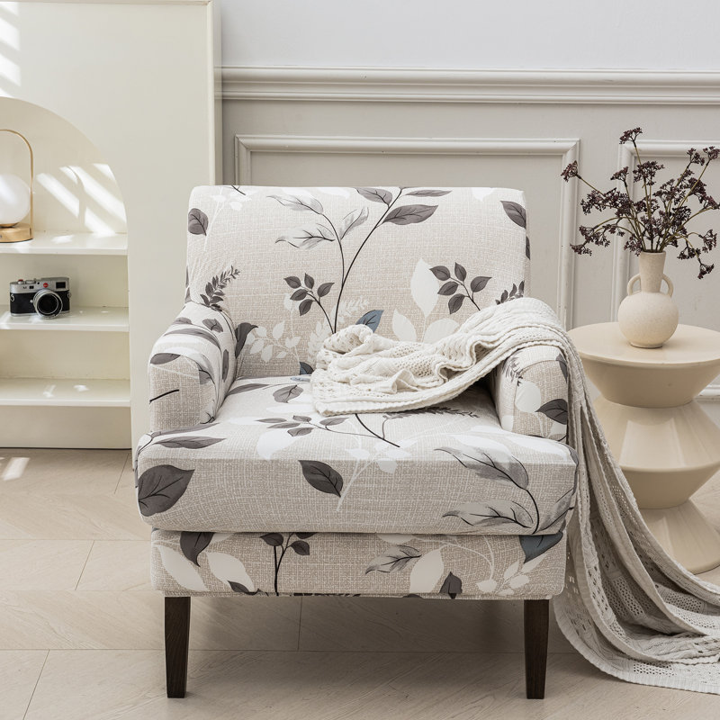 Housse extensible 2 pièces pour chaises d'appoint - Housse de coussin séparée, protecteur de canapé facile à installer avec tissu en soie laiteuse