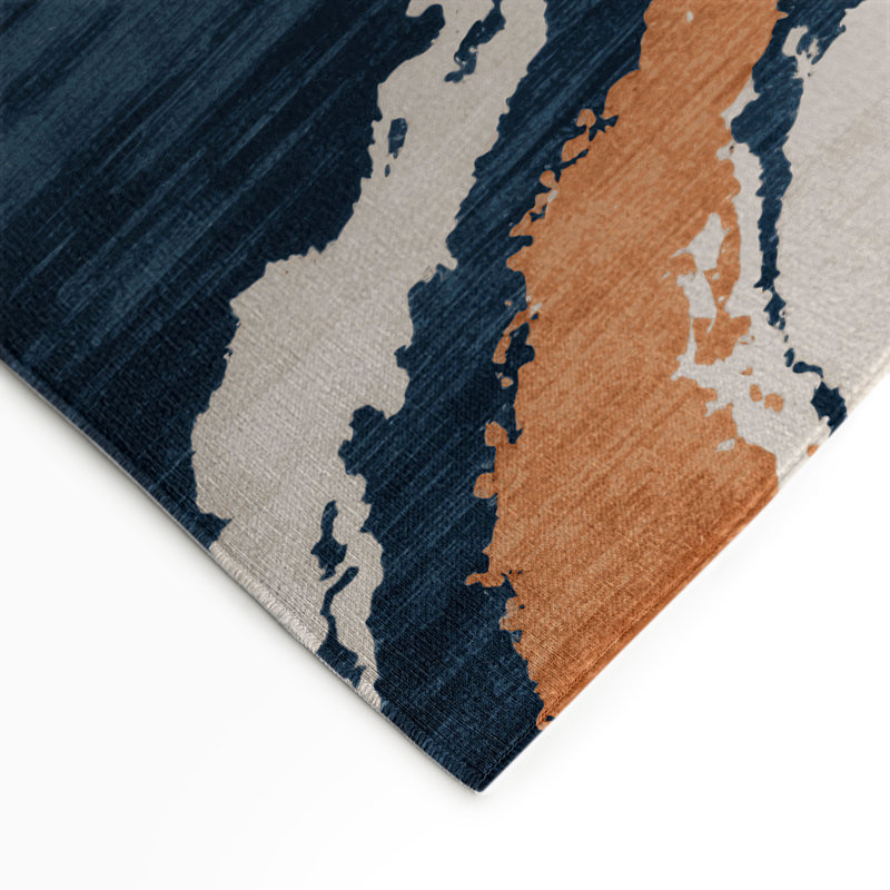Watercolor Gray Indoor and Outdoor Area Rug, Rectangle 3' x 5'