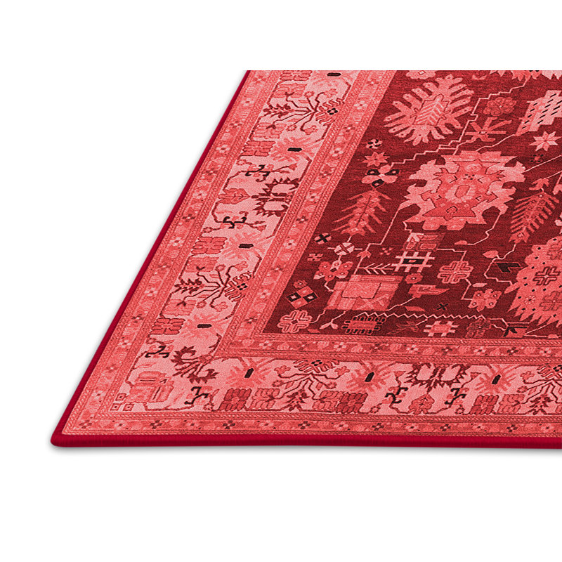 Tapis rouge Mid-Century moderne 660, Rectangle 2 pi x 3 pi