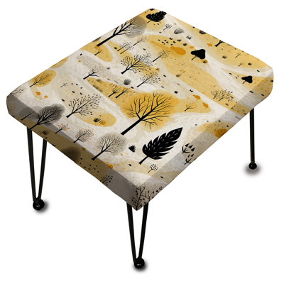 Repose-pieds automne jaune Minimalisme paysage III - Floral