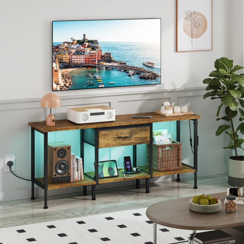 Unfinished TV Stand for TVs up to 55", Brown