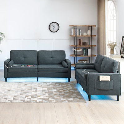 Canapé moderne 2 pièces avec causeuse Ballah