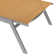 Cand 77.6" Long Metal Reclining  Armless Single Chaise Lounge with PVC-coated polyester Sling Seat and Wheels