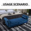 Tabouret de rangement en velours de 63 po avec coussin Fotina-88571953