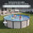 Blue Wave Sevilla 24-ft Round 52-in Deep Hard Sided Steel Wall Above Ground Pool with 6-in Top Seats, 5-in Verticals, Skimmer & Vinyl Liner - 12,600 Gallon Capacity for Family Swimming & Recreation-125892812