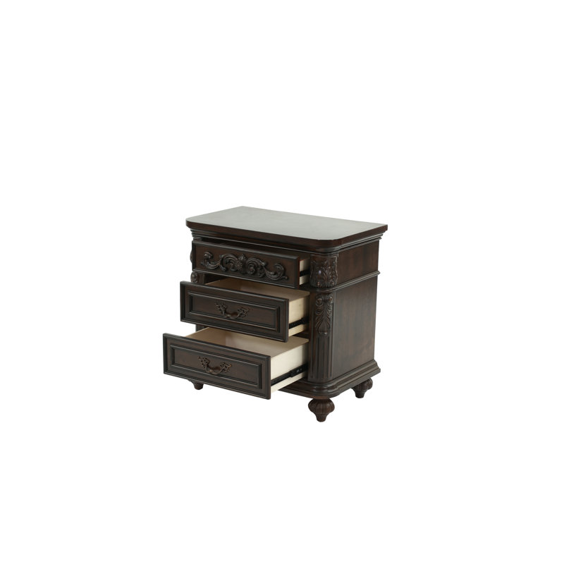 Andi 28'' W Particle Board Nightstand, Medium Brown