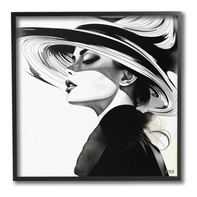 Giclée, femme et chapeau abstrait ArtbyRB