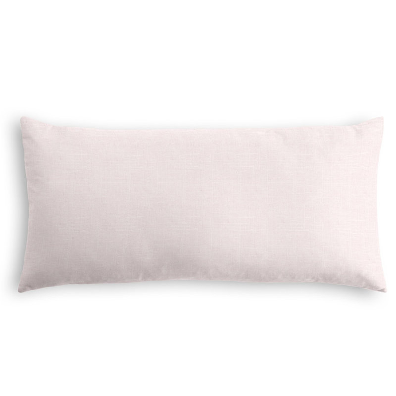 Housse de coussin rectangulaire et insert, Rose clair, 14 po x 48 po